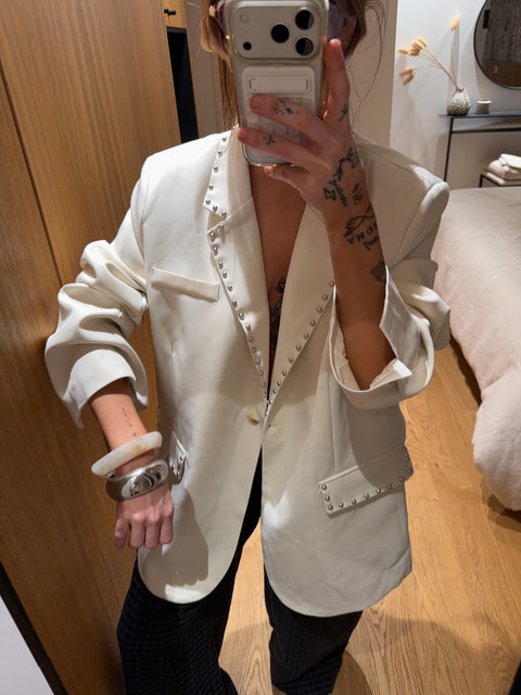 Blazer à clous - beige