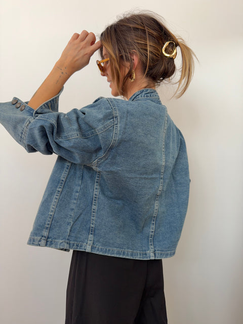 Veste en jean à boutons