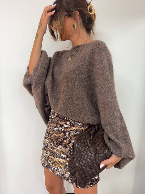 Pull oversize - moka