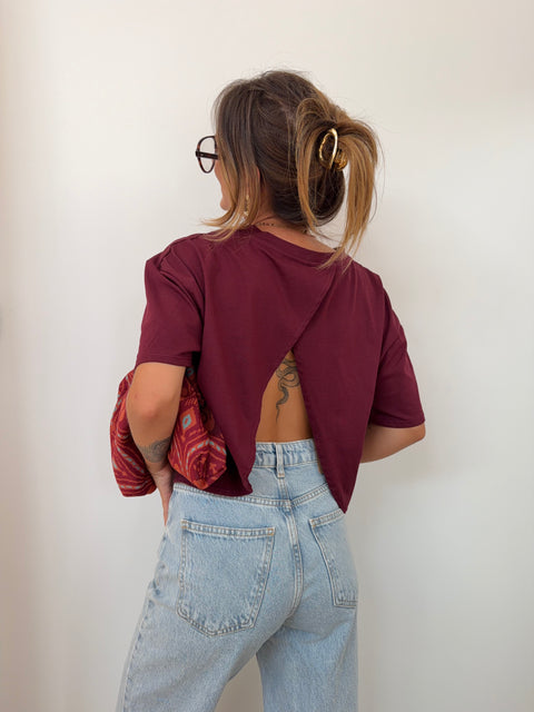T-shirt Mia Lover's - bordeaux
