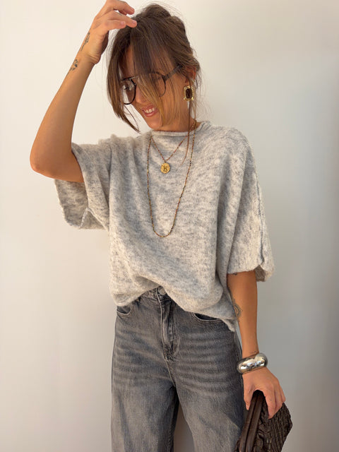 Pull Paris - gris chiné