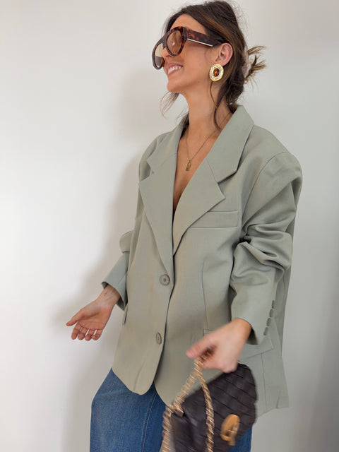Blazer oversize - vert d'eau