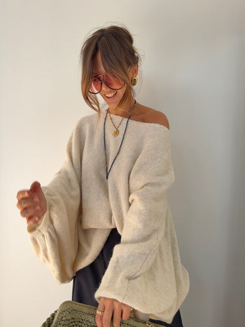 Pull oversize - beige