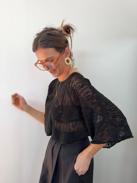 Top en maille - noir