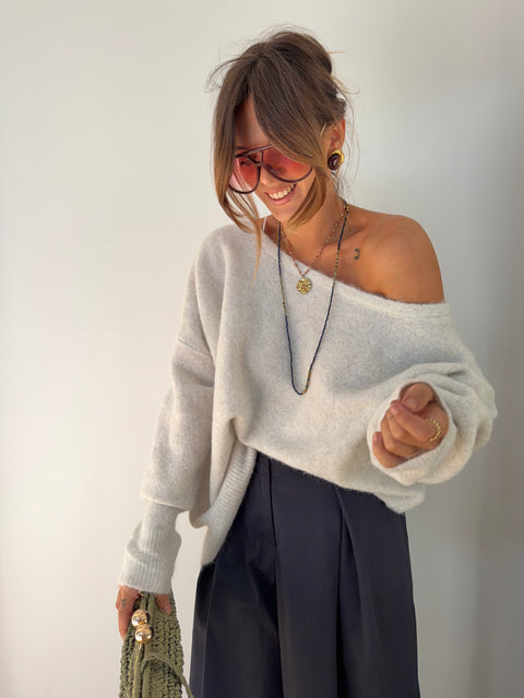 Pull Rome - gris chiné