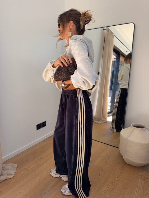 Jogging velours - bleu marine