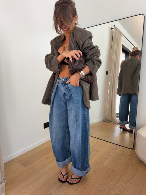 Jeans replissé bleu - Maé