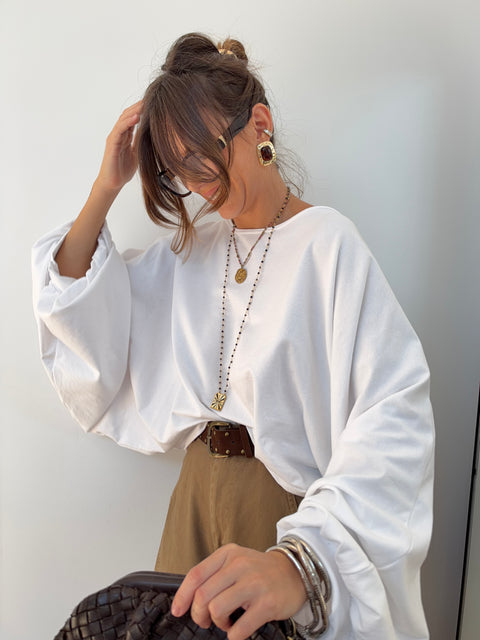 Haut bouffant Giu - blanc