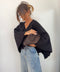 Pull col V cape - noir