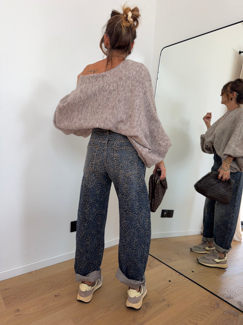 Jeans Liam - léopard foncé
