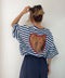 T-shirt coeur - bleu roi