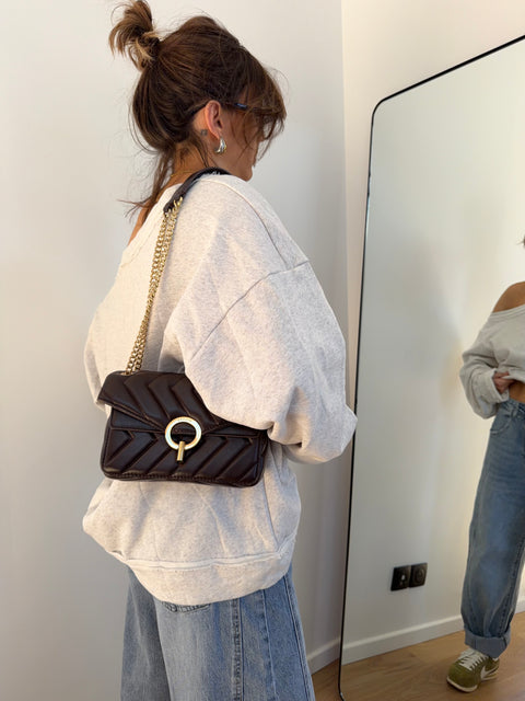 Sweat oversize - gris clair