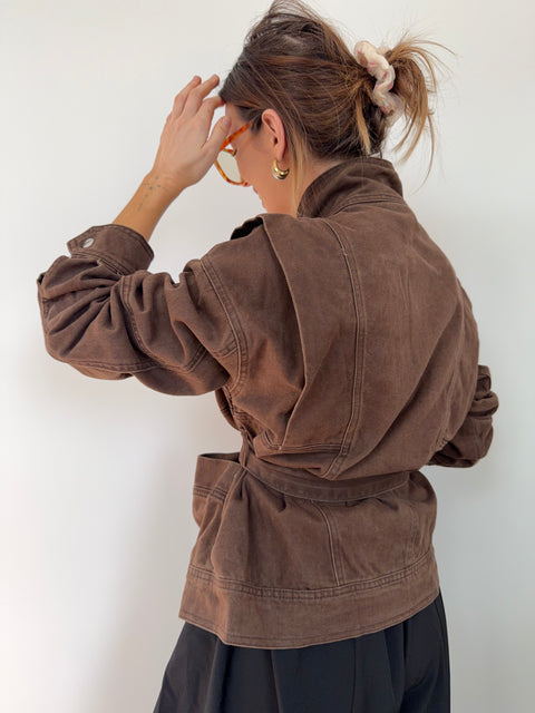 Veste à noeud - marron