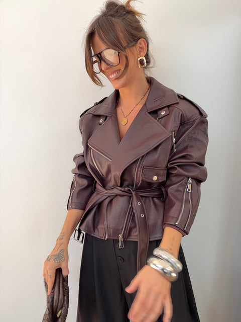 Veste simili à epaulettes - bordeaux