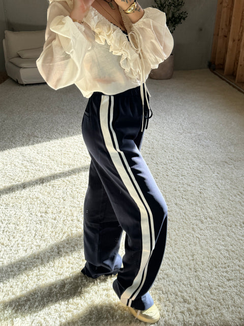 Pantalon à bandes - bleu marine