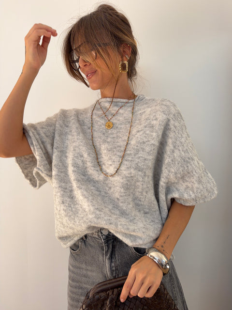 Pull Paris - gris chiné