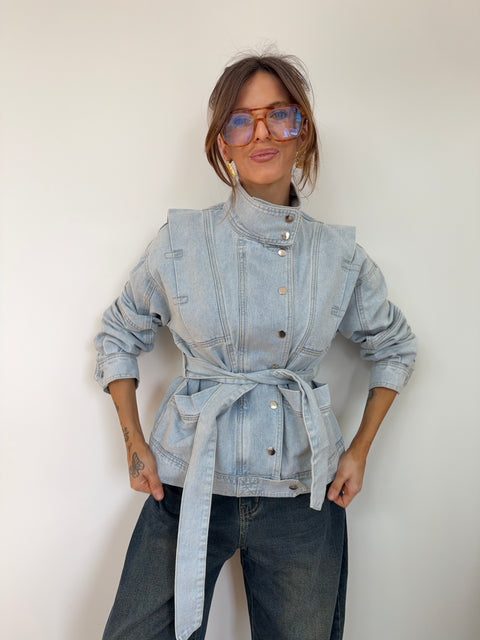 Veste à noeud - bleu clair