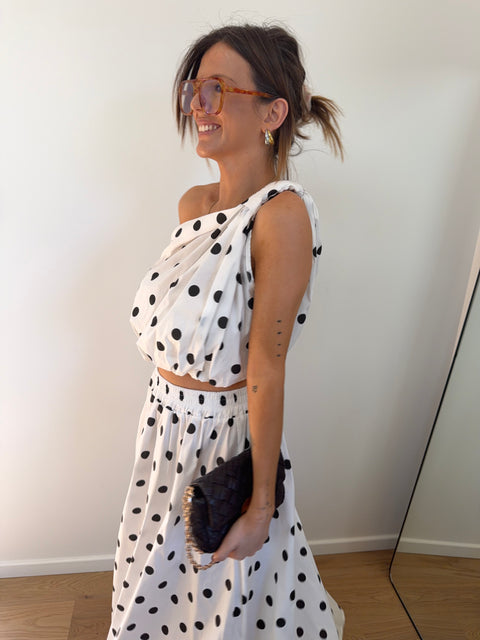 Ensemble à pois - blanc