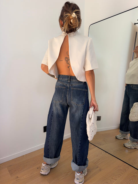 Jeans ballon 2 bleu