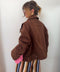 Veste en jean oversize - marron