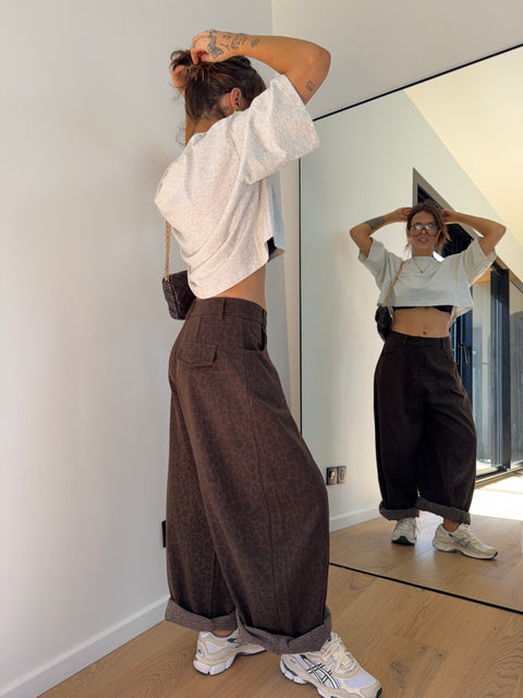 Pantalon ballon léopard