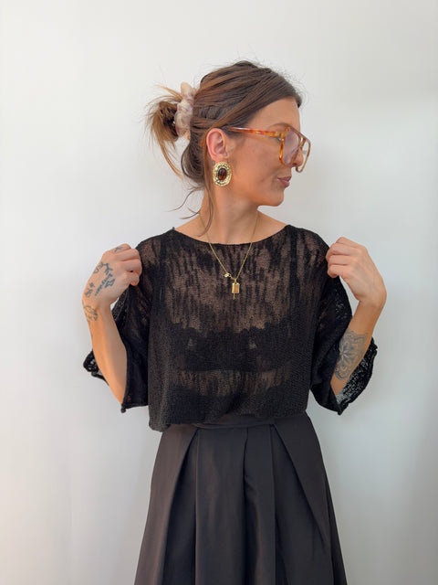 Top en maille - noir