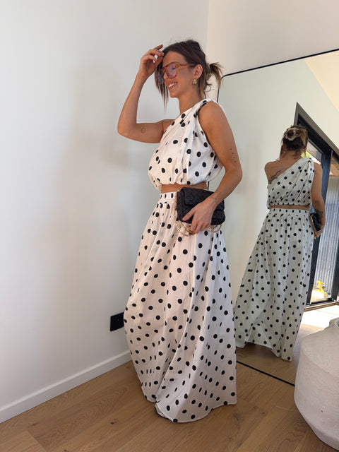 Ensemble à pois - blanc