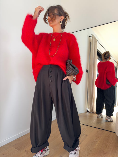 Pantalon à détails - noir