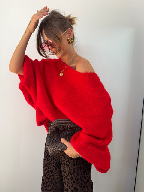 Pull oversize - rouge