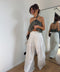 Pantalon droit - blanc