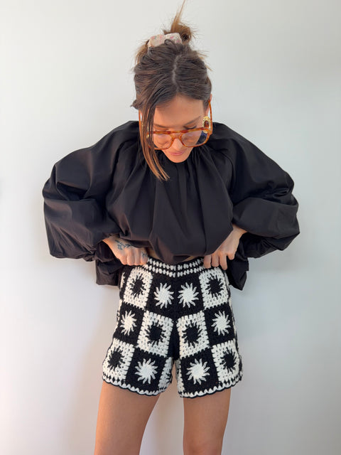 Short en crochet - noir