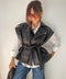Perfecto en cuir sans manche