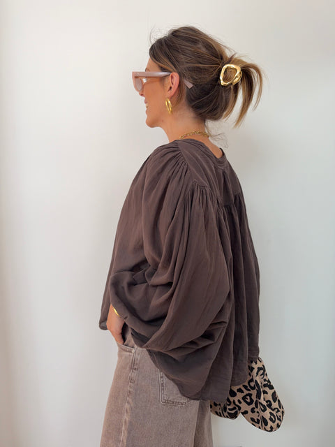 Chemise Gina - chocolat