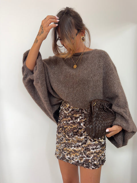 Pull oversize - moka