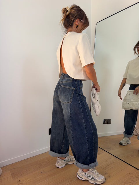 Jeans ballon 2 bleu
