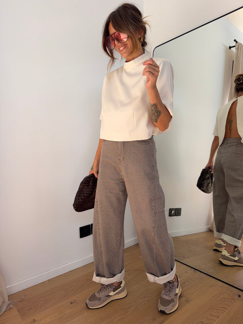 Jeans Mayron - pied de poule