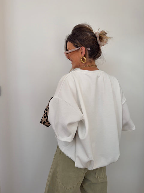 T-shirt bouffant - blanc