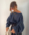 Pull 80% Mohair - bleu