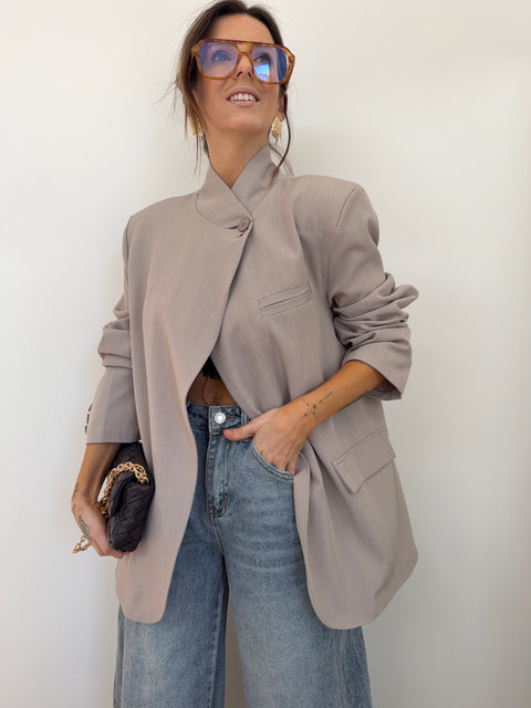 Blazer à bouton - greige