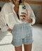 Short en tweed - bleu ciel