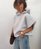 Sweat oversize à capuche - gris chiné