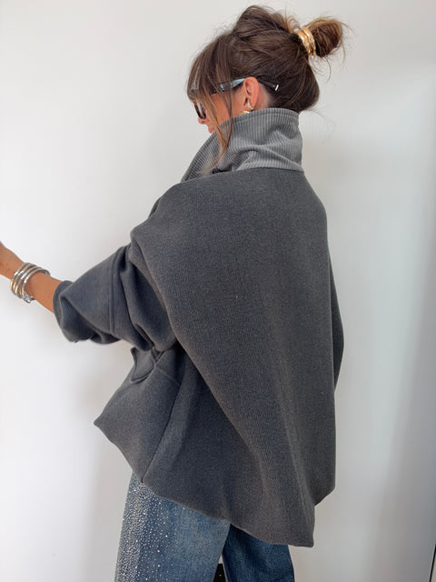 Veste loose - grise anthracite