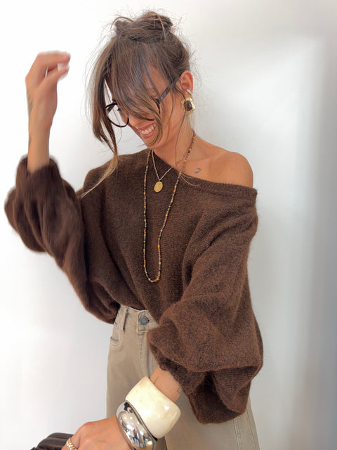 Pull asymétrique - choco