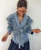 Veste en jeans - détails zipés