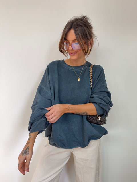 Sweat - bleu petrole