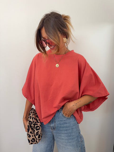 T-shirt épais parfait - corail