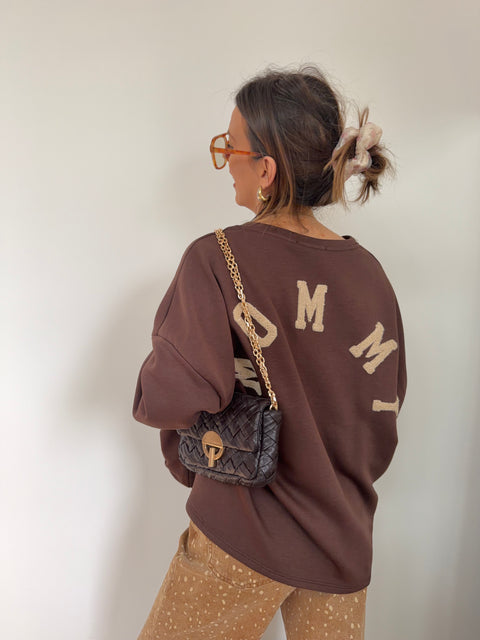 Sweat léger Mommy - chocolat