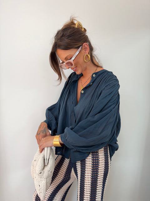 Chemise Gina - bleu marine