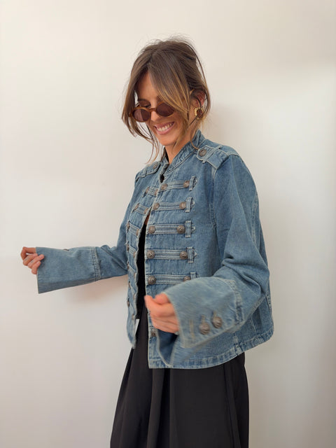 Veste en jean à boutons