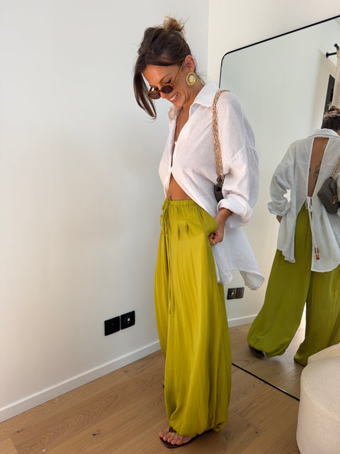 Pantalon ballon Liz - vert anis